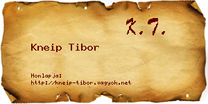 Kneip Tibor névjegykártya